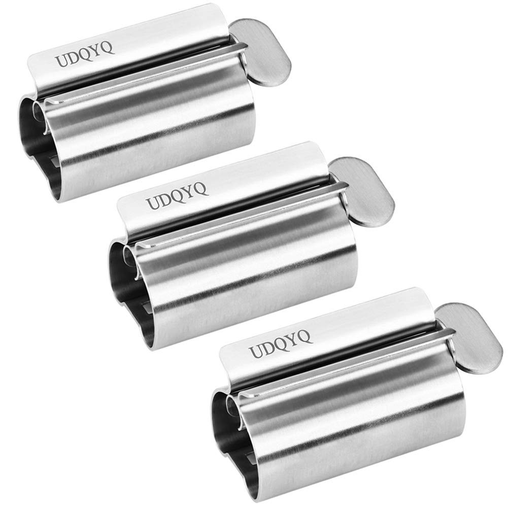Toothpaste Squeezer - Metal Tube 3 Count (Pack of 1), Silver