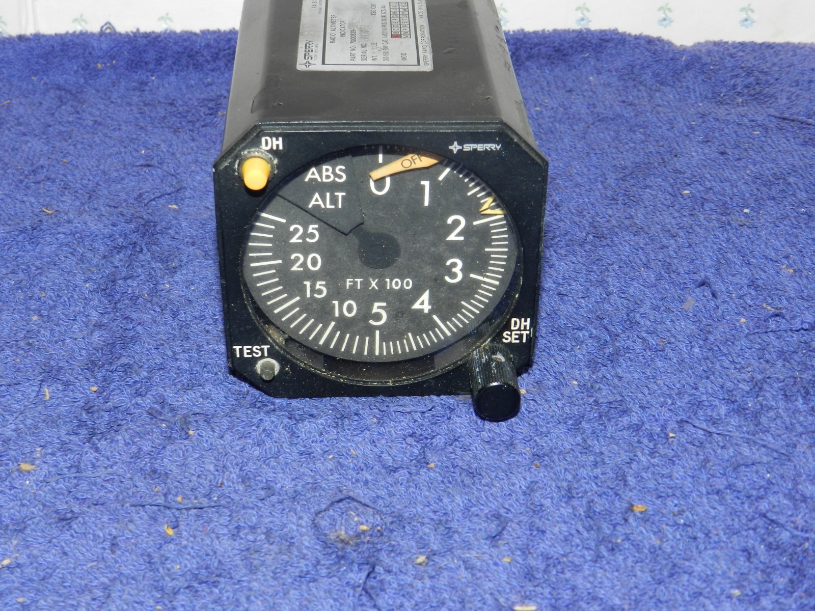 Sperry Radio Altimeter Indicator 7000839-901