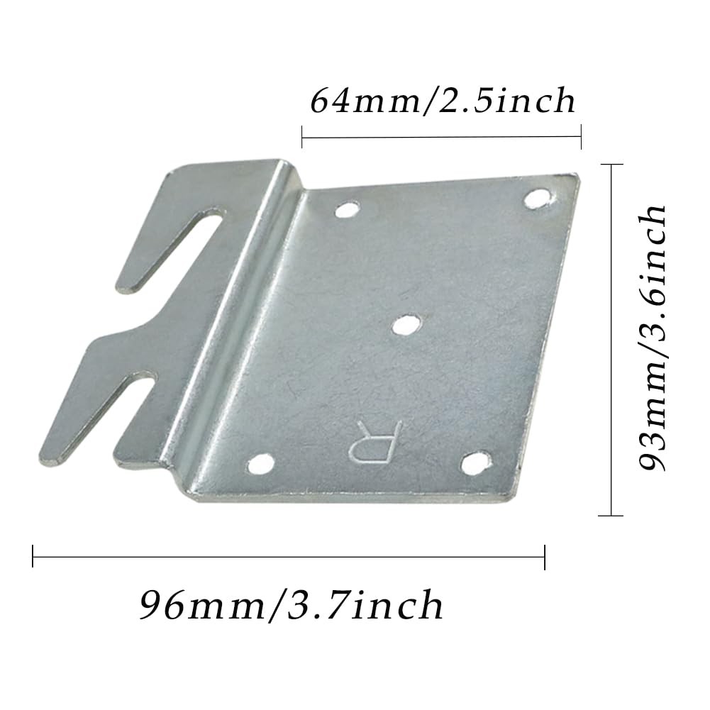 FoyaHome 2 Pcs Universal Wood Bed Headboard Brackets, Silvery Adjustable Bed ...