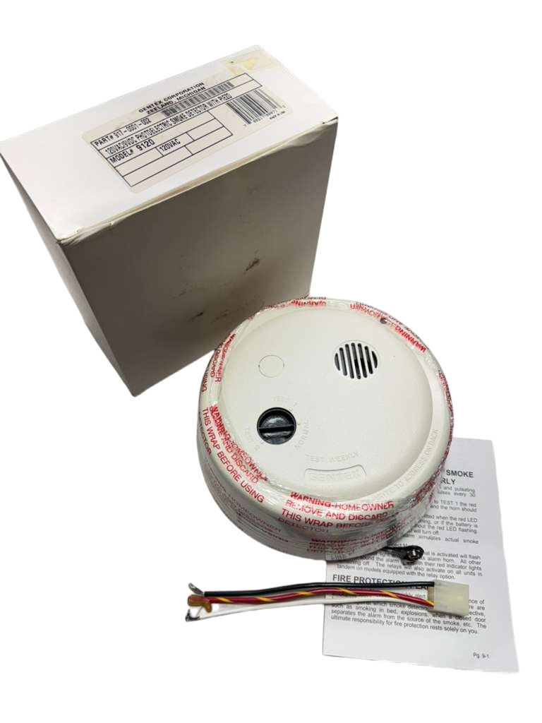 Gentex 917-0001-002 Photoelectric Smoke Detector with Piezo, 120VAC, 9VDC, 9120