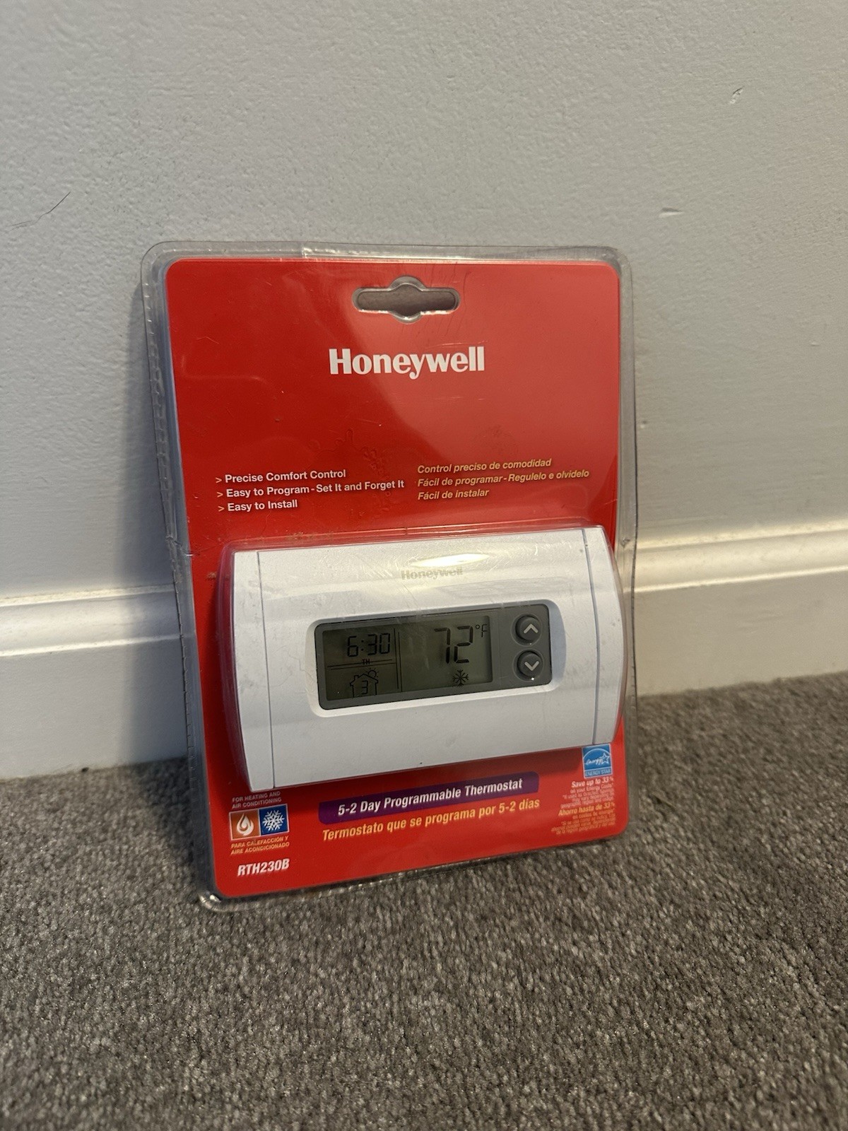 Honeywell RTH230B 5-2 Day Programmable Thermostat Energy Star NEW Sealed