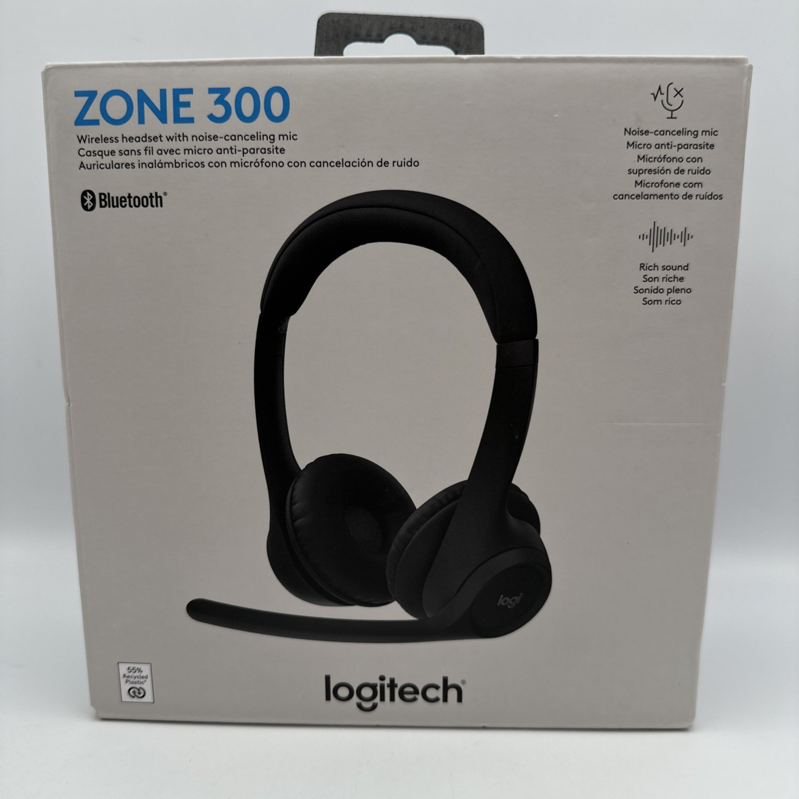 Logitech Zone 300 Wireless Bluetooth Headset PC , Mac, Chrome, Linux, iOS Black
