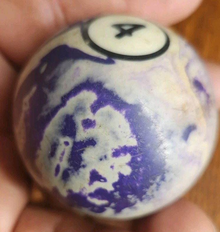 Old Number 4 Replacement Ball Marbled Marble Swirl