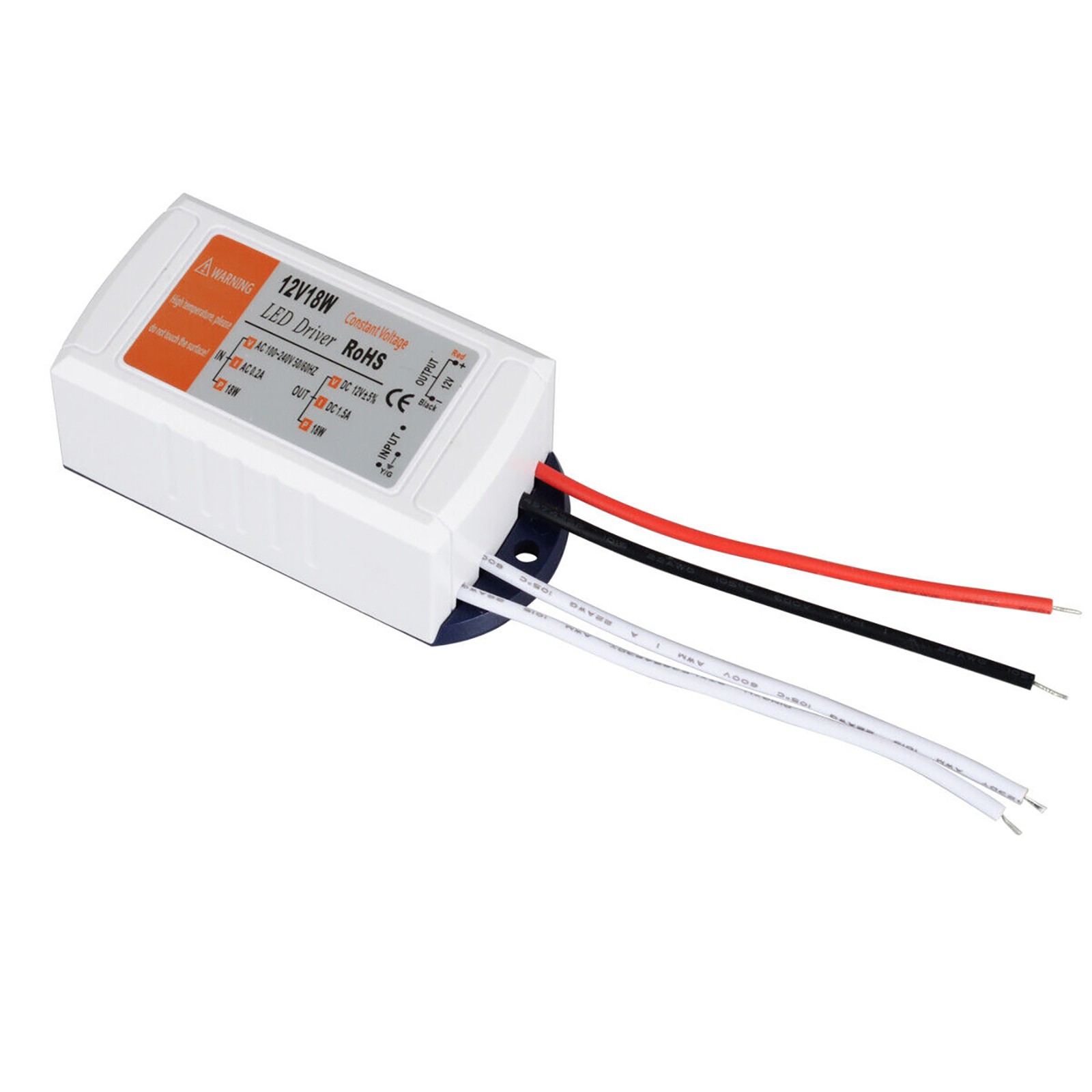 LED Driver AC 120V/240V to DC 12V Transformer Power Adapter Home Converter 18W