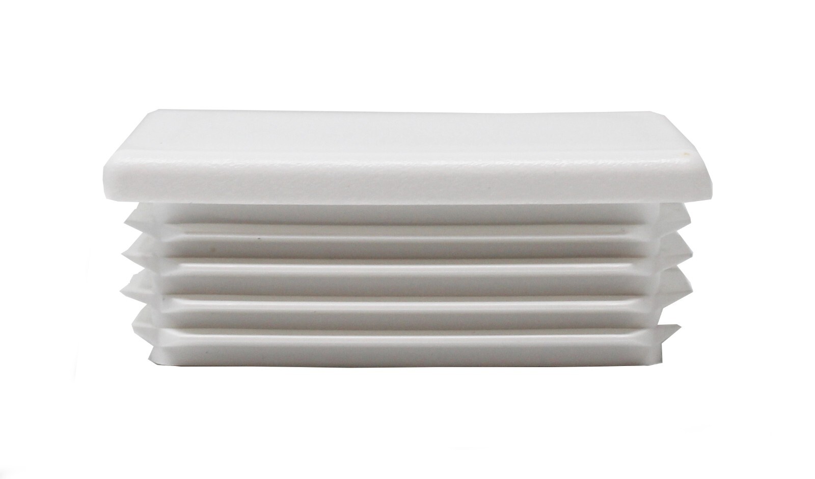 White Plastic 2"x3 inch Rectangle Universal Tubing End Cap Plug Insert