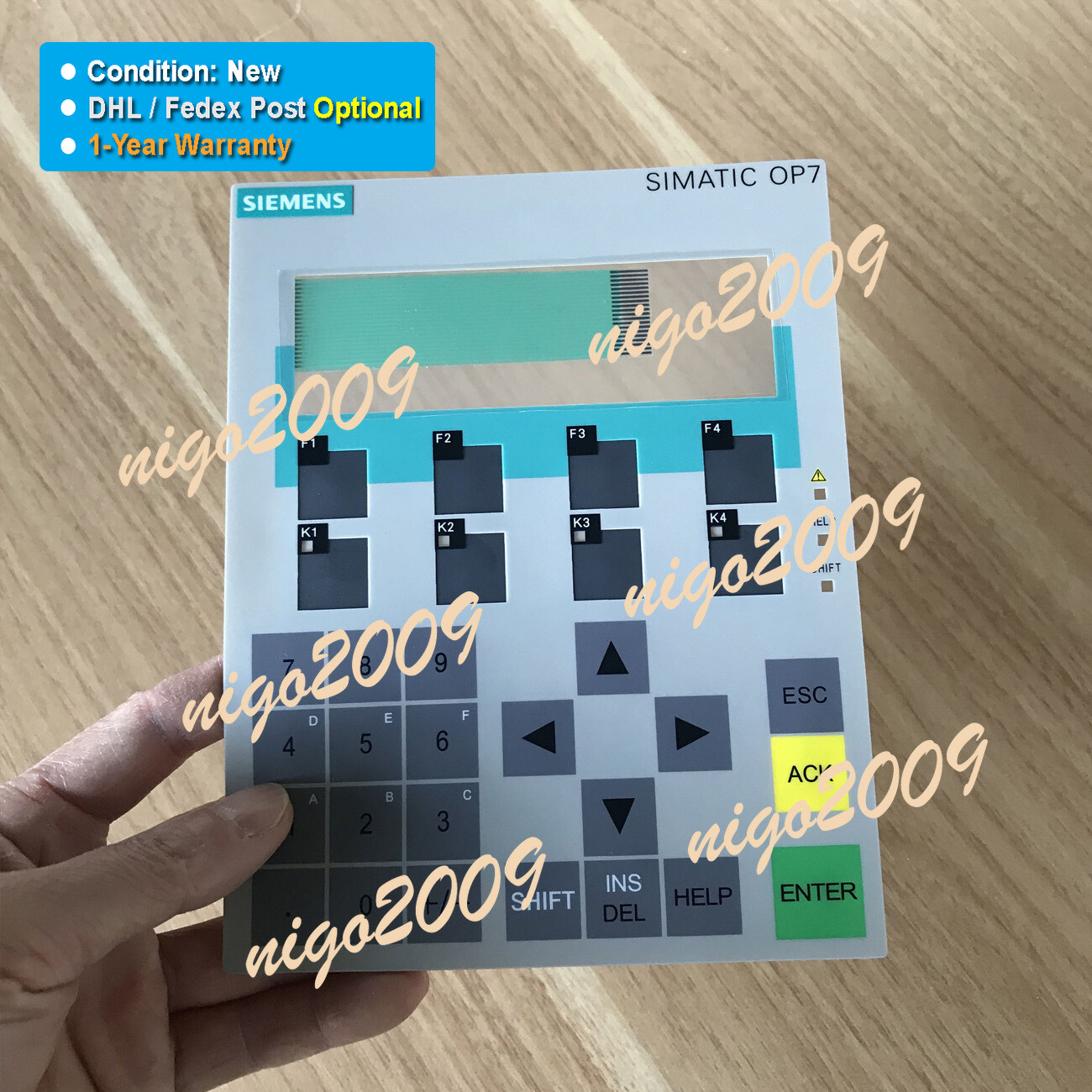Fit for SIEMENS SIMATIC OP7 OP7-DP 6AV3607-5BB00-0AH0 Membrane 1-Year Warranty