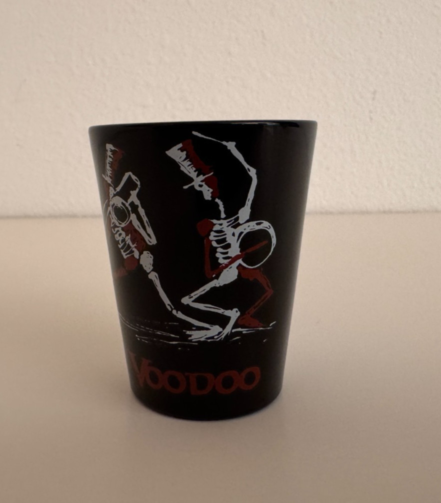 New Orleans Voodoo Painted Shot Glass