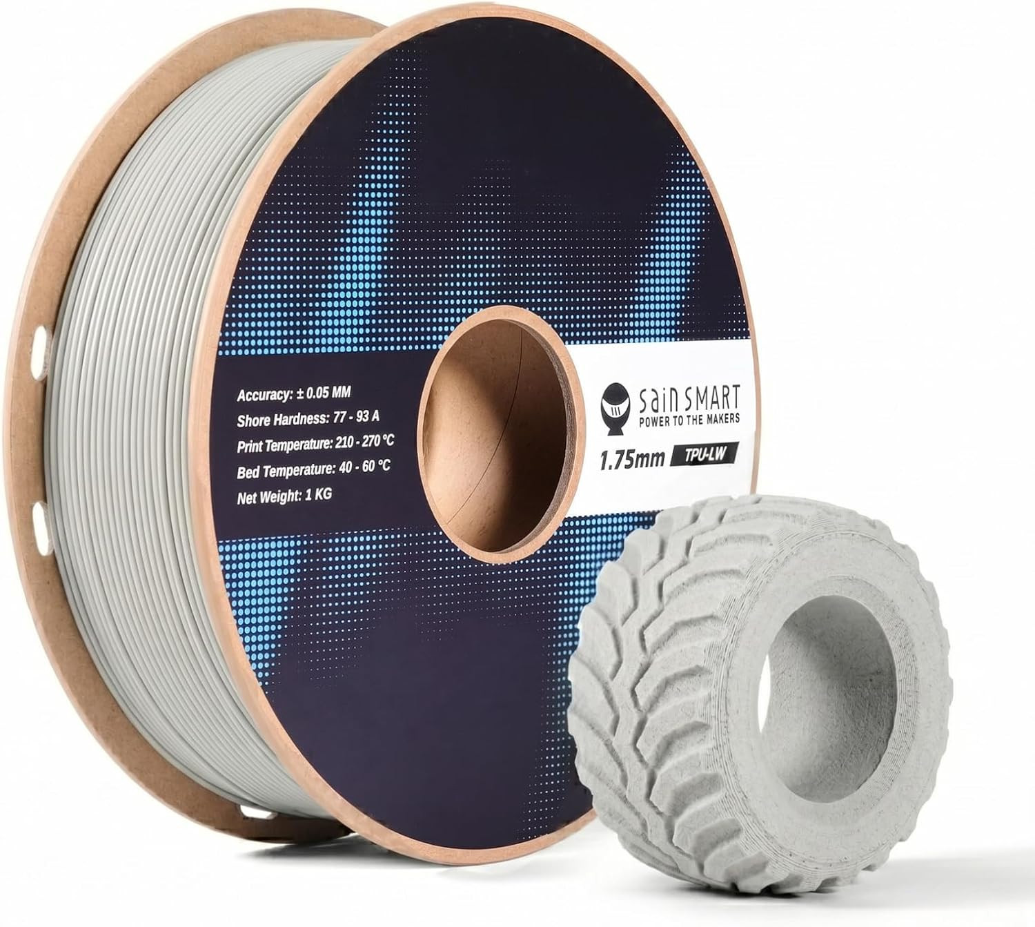 Flex TPU Air, 1.75Mm Lightweight Foaming TPU Filament, 1Kg, Adjustable Hardness