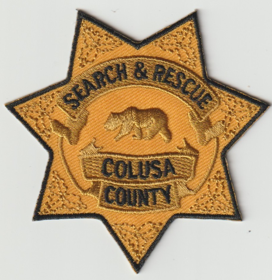 Colusa County, California SEARCH AND RESCUE Patch!