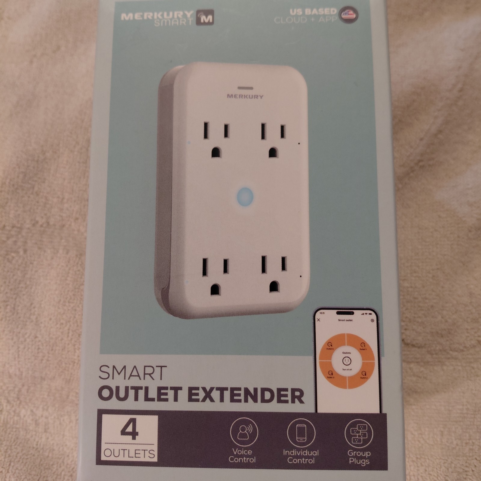 Merkury Innovations Smart Wall Extender, Wi-Fi, Works with Alexa and Google