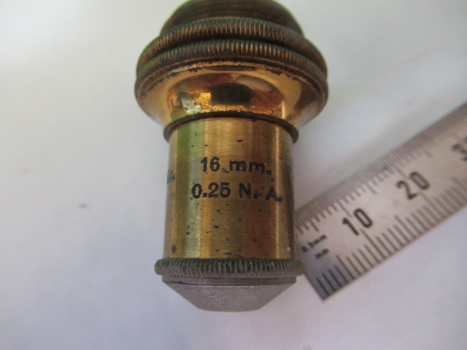 ANTIQUE BAUSCH LOMB BRASS OBJECTIVE LENS MICROSCOPE PART AS PICTURED Y4-FT-80