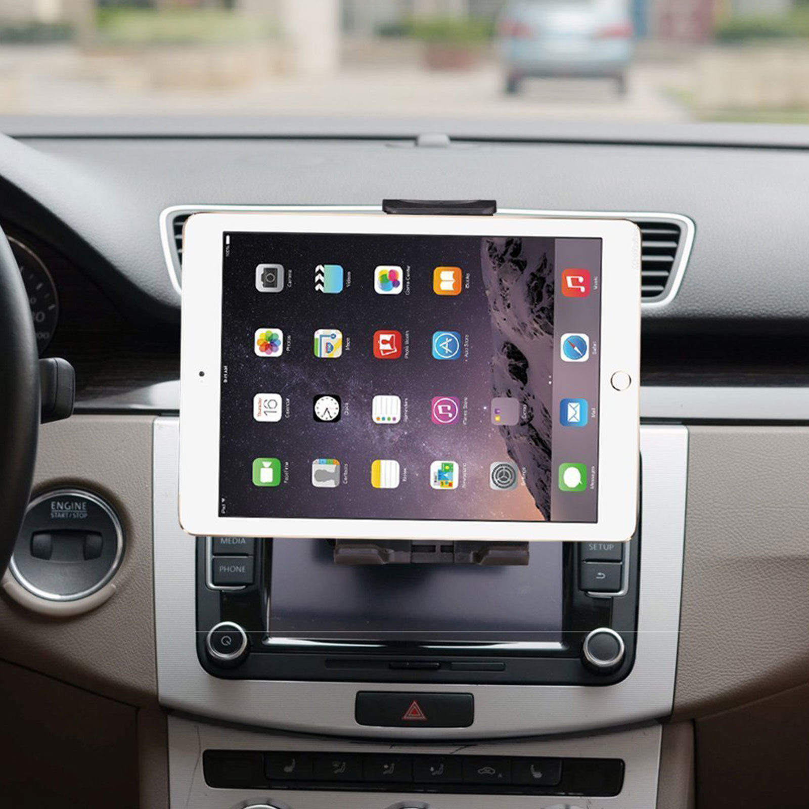 Universal Adjust Car CD Slot Mount Holder Fr iPad/Galaxy Tab/Tablet/Phone 4-14''