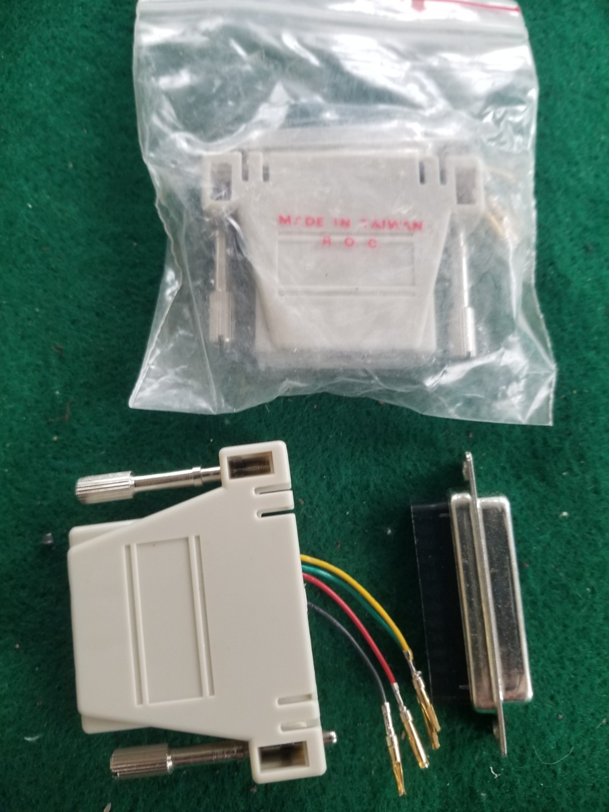 lot 10 DB25-pin Female - RJ-11 4wire 6P4C Jack Modular Adapter Aux/Data/Phone