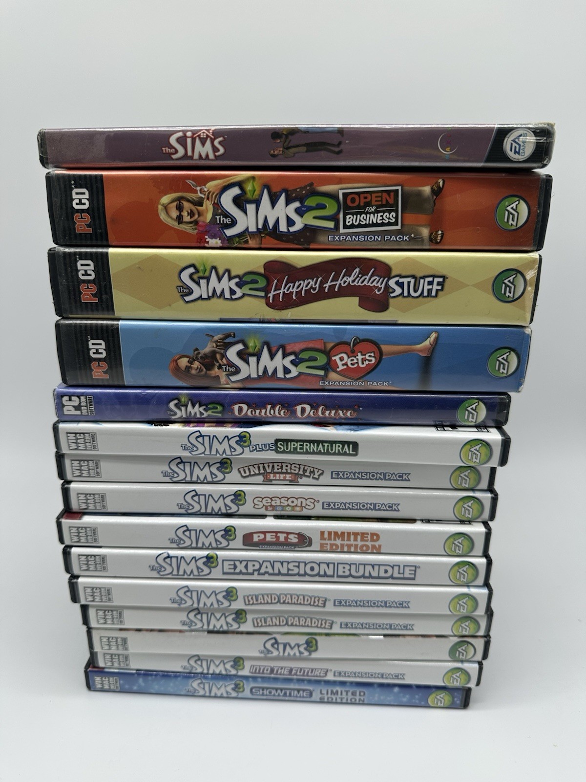 Lot of 15 The Sims 1 2 3 (PC Windows Mac) Base Game + Stuff & Expansion Packs