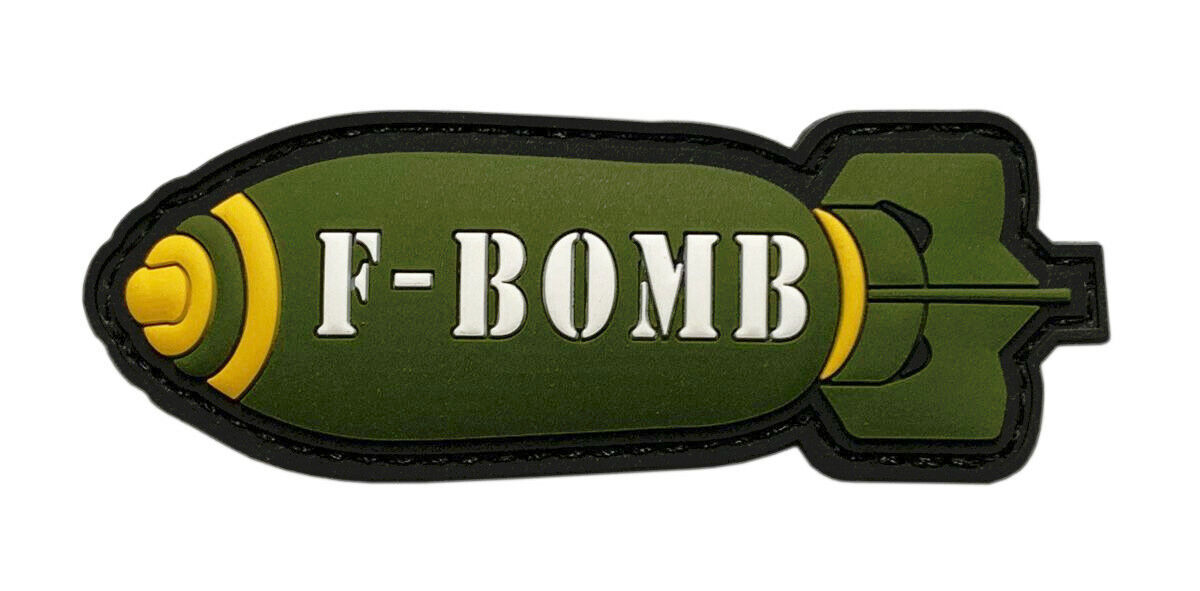 F Bomb PVC RUBBER Patch [Hook Fastener - BP8]