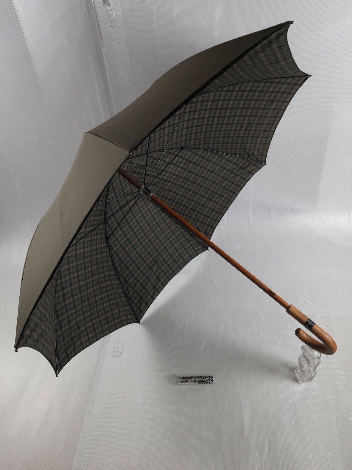 Men's Long Umbrella - Automatic - Brown - 8 Studs - 2022-3 - Rainbow