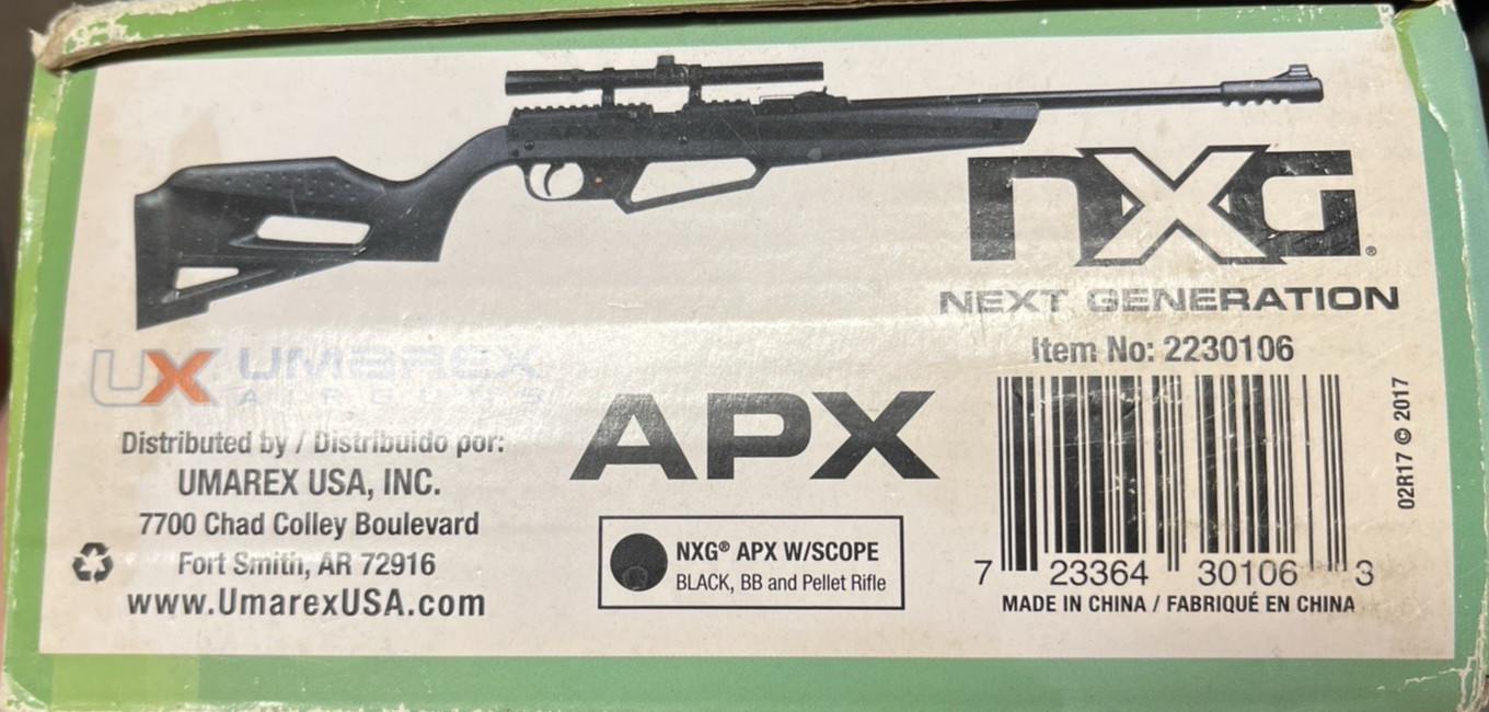 Umarex NXG APX EZ Load .177 Pellet BB Gun Multi-Pump Air Rifle w/ Scope Kit New!