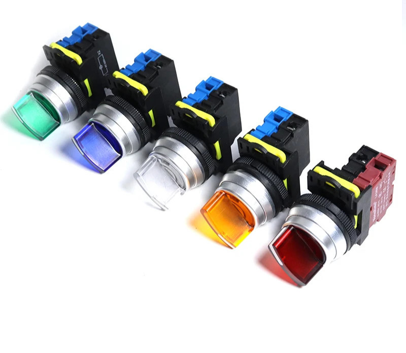 Selector Rotary Switch 30mm LA36M 2/3 Position On Off Momentary 12V 24V 220V LED