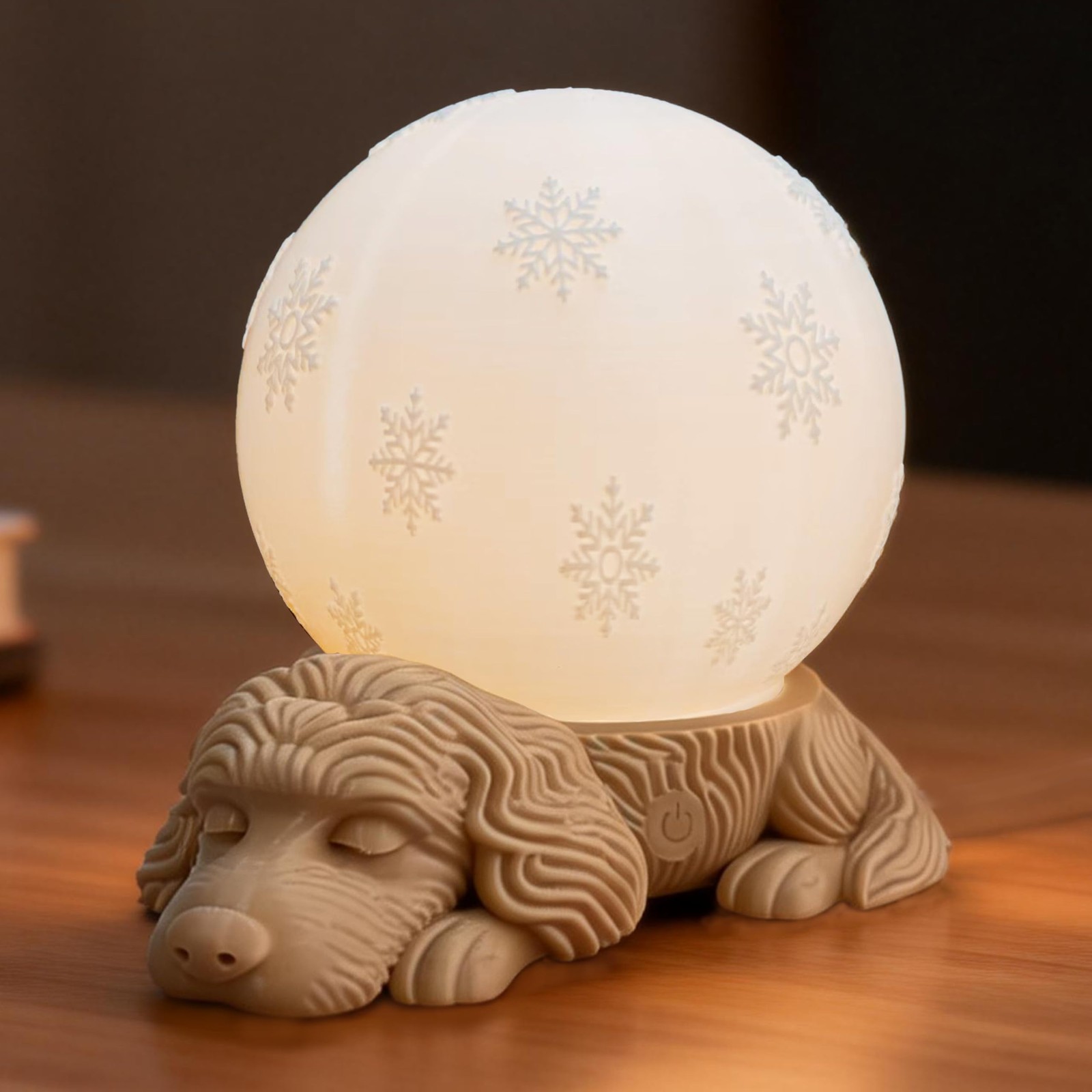 Cute Dog Bedside Lamp - Touch Control, 3 Colors, Rotatable Table Lamp