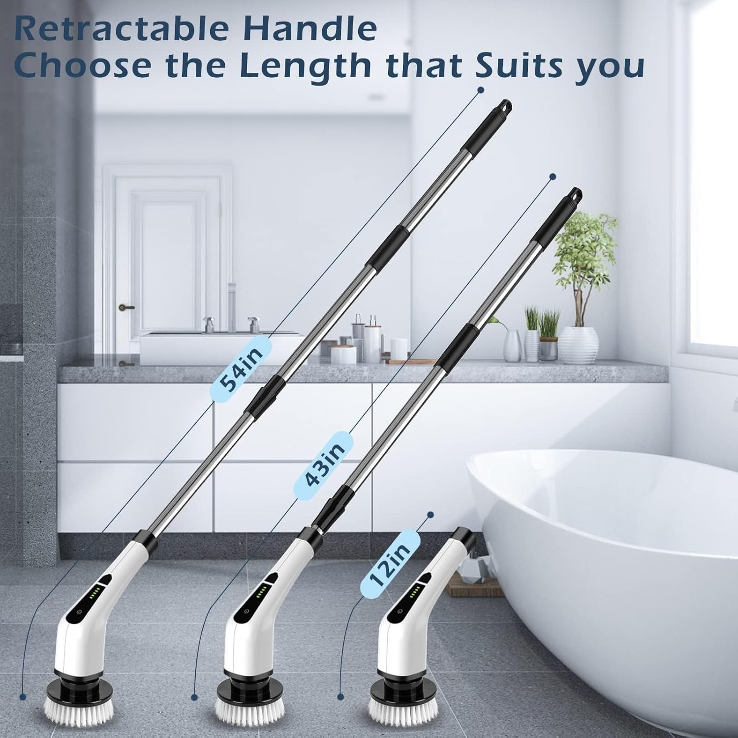 Electric Spin Scrubber, Cordless Cleaning Brush Scrubber for Home, 8 Replacea...
