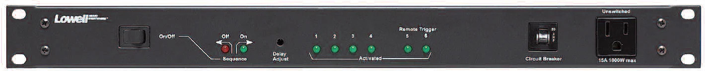 Lowell ACR-SEQ6-2009 Power Panel, 20A, 1 Rack Unit, Sequencer