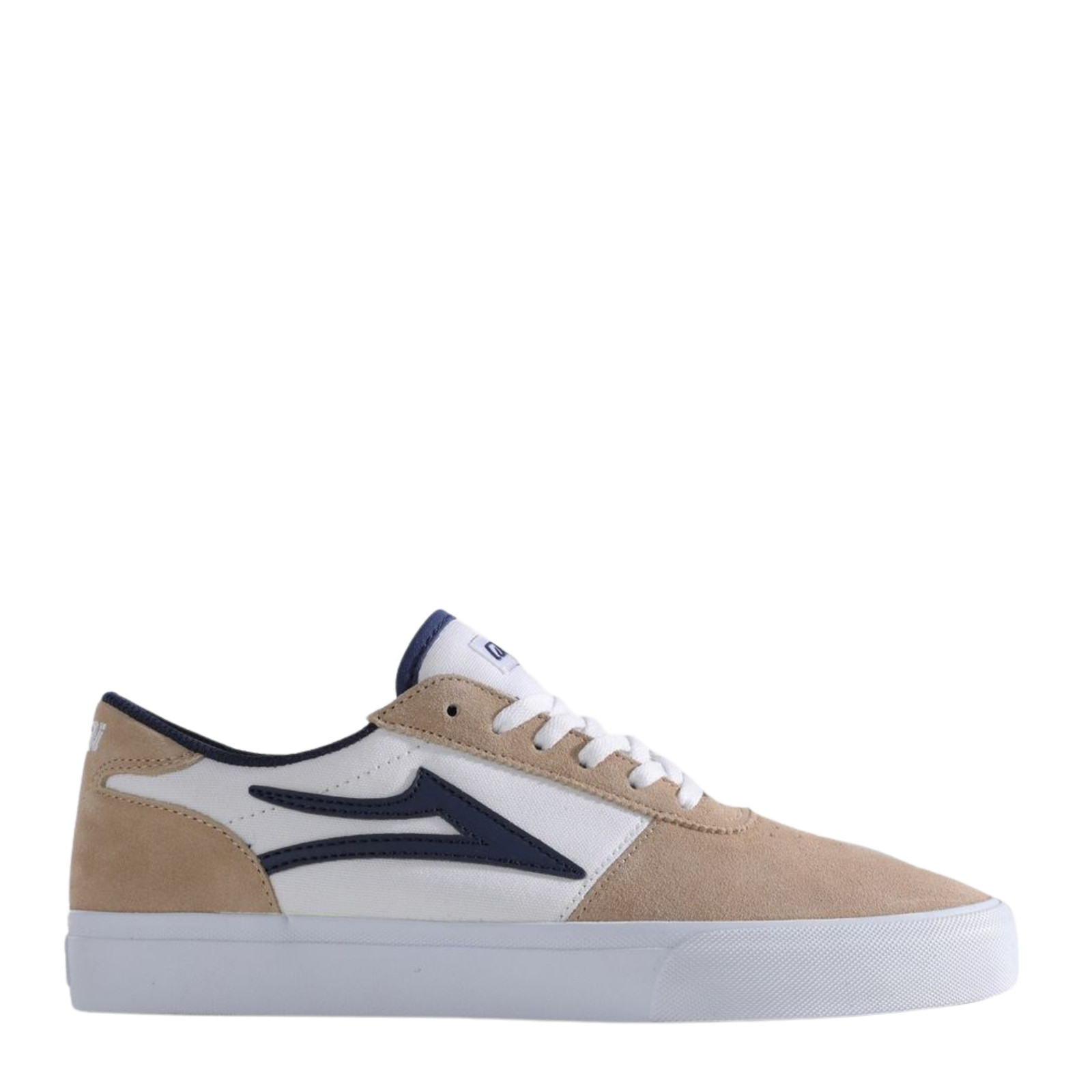 Lakai Manchester Skate Shoe - White/Tan/Navy