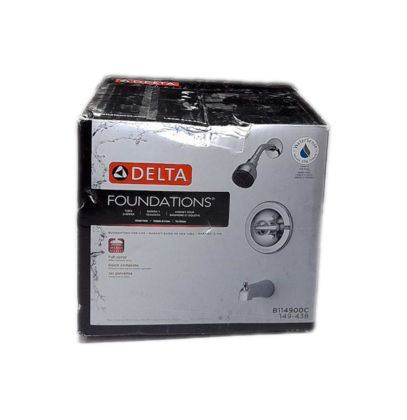 Delta Foundations Single-Handle 1-Spray Tub and Shower Faucet in Chrome