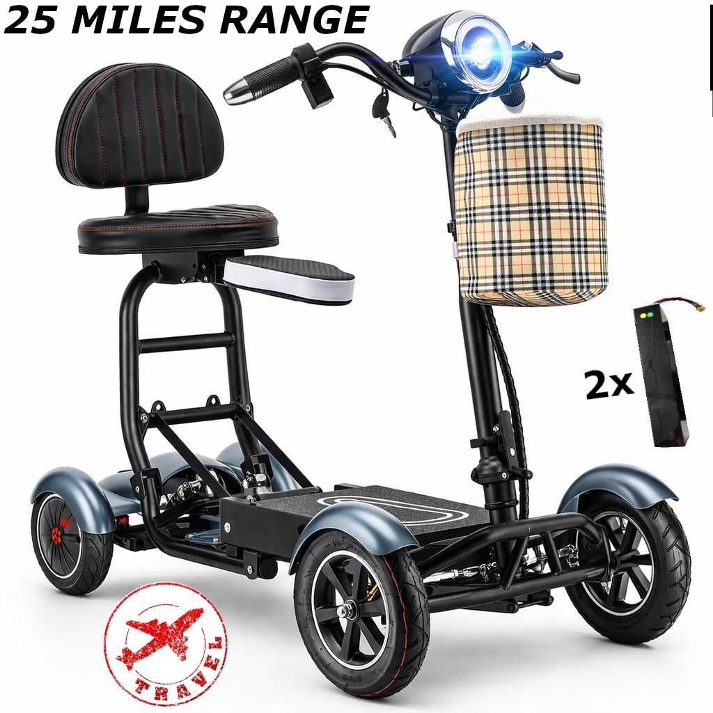 Long Range Powered Scooter for Adullts, Holds 330lb Heavy Weight, Only 70 lb