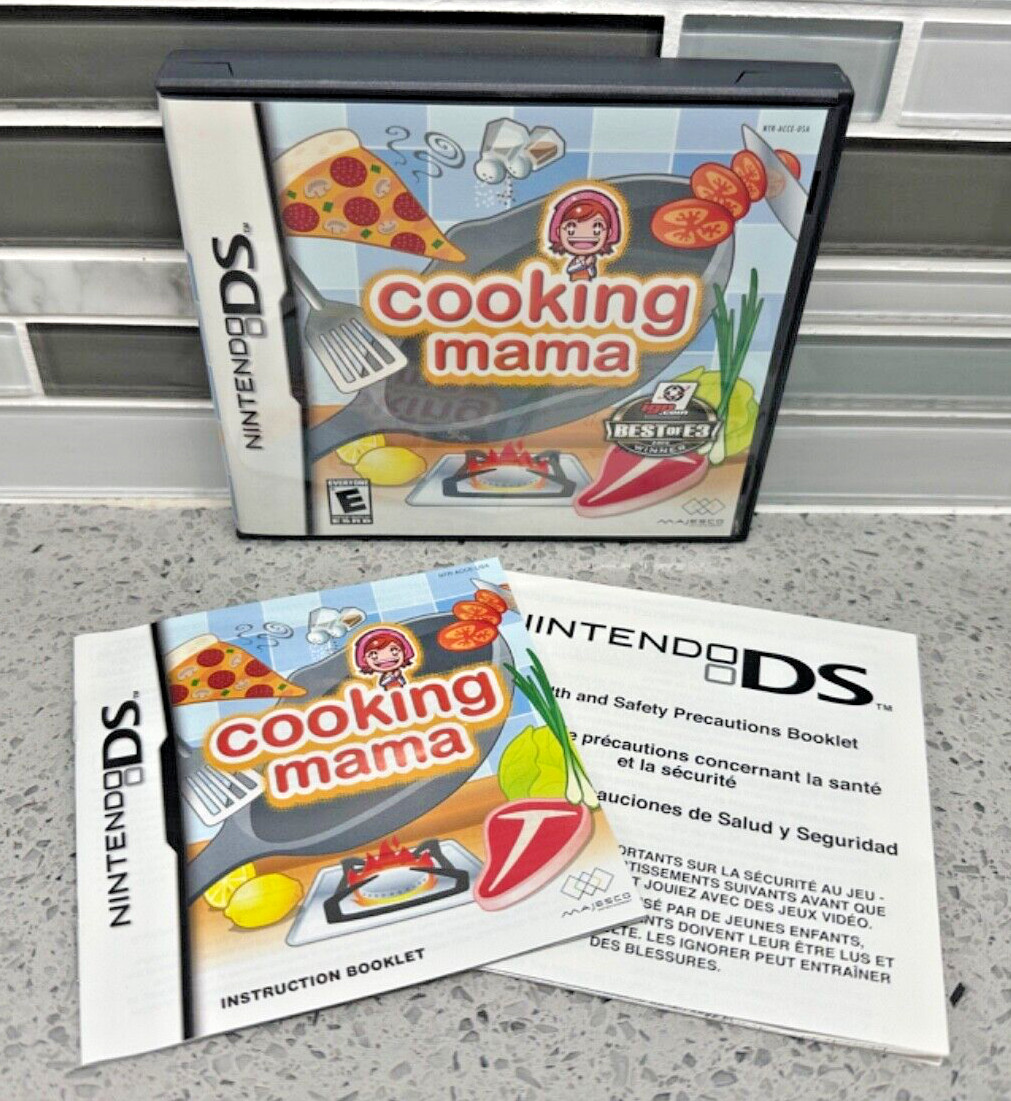 2004 Cooking Mama MAJESCO Nintendo DS Game Case, Manual & Insert Only NO GAME
