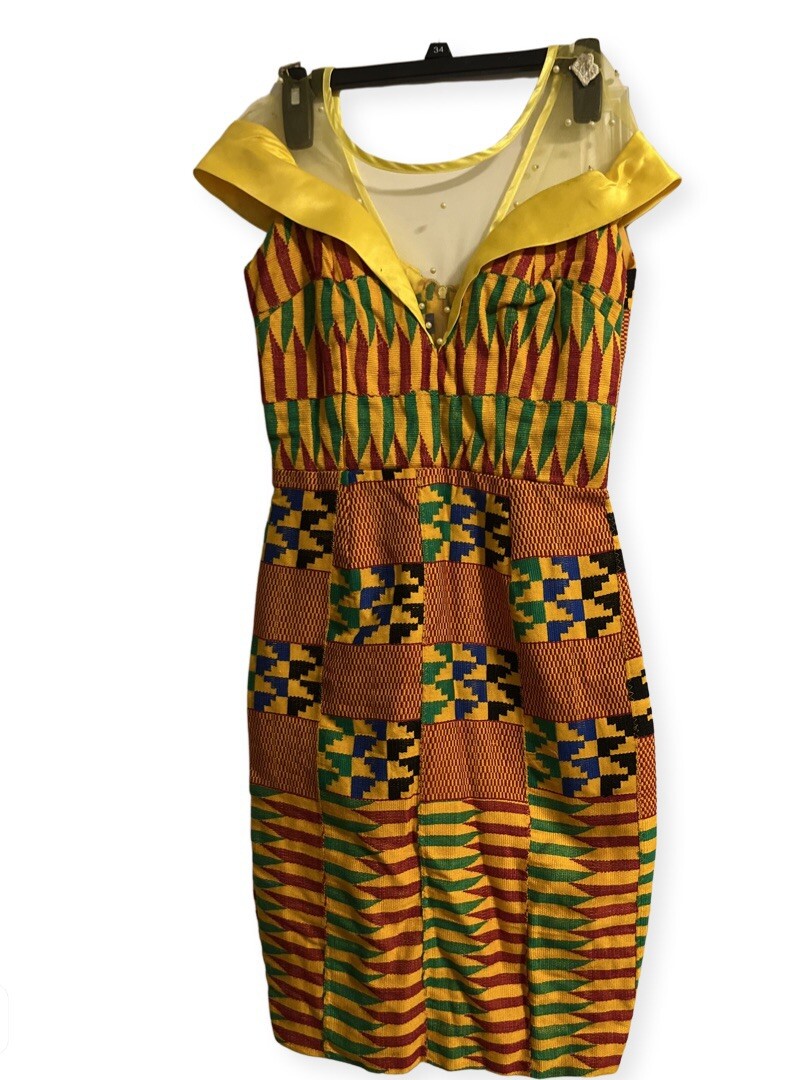 African Wear Ladies Polished Cotton Dress/African Clothing Medium/Small