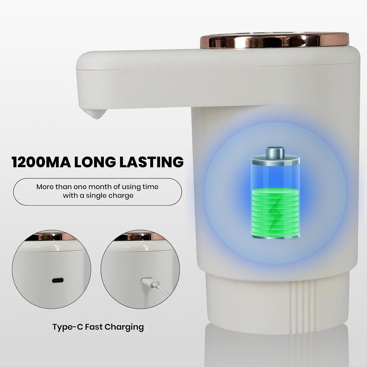 Water Dispenser for 5 Gallon Bottle,Automatic Water Pump,Portable USB Charging E
