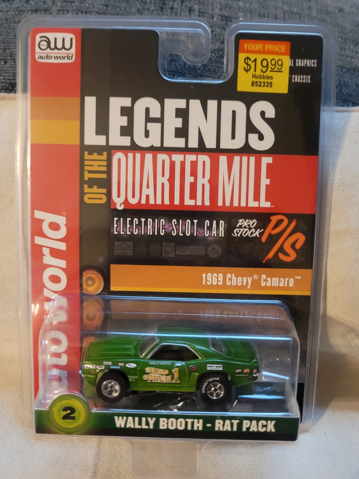 Auto World Legends Of The Quarter Mile Wally Booth Rat Pack 1969 Chevy Camaro