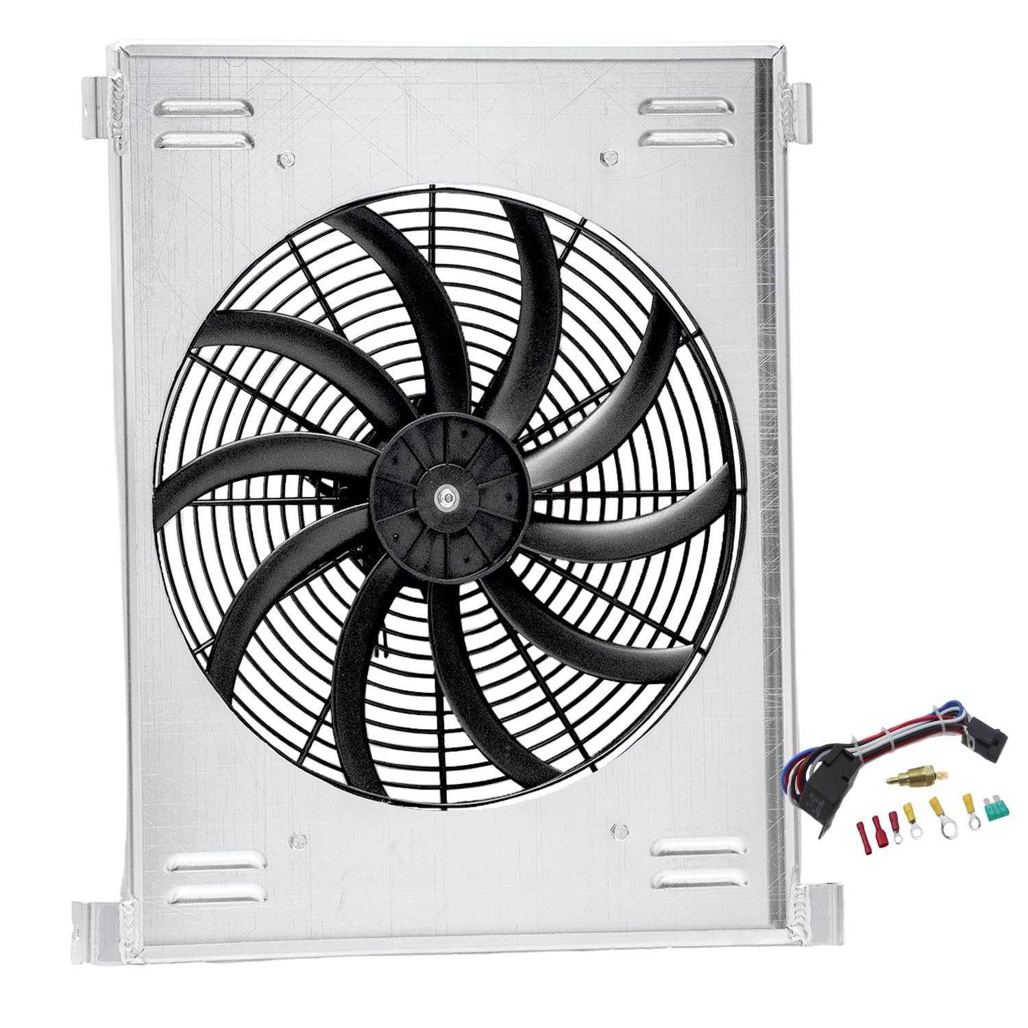 Aluminum Fan Shroud for 1933-1935 Hot Rod V8 Engine Radiator Replacement