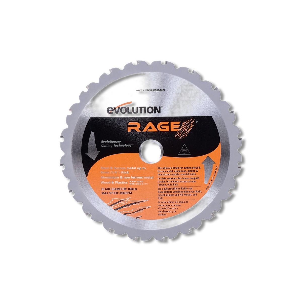 Evolution 20 mm Rage Carbide Tip Steel Circular Saw Blade 20 teeth RAGEBLADE