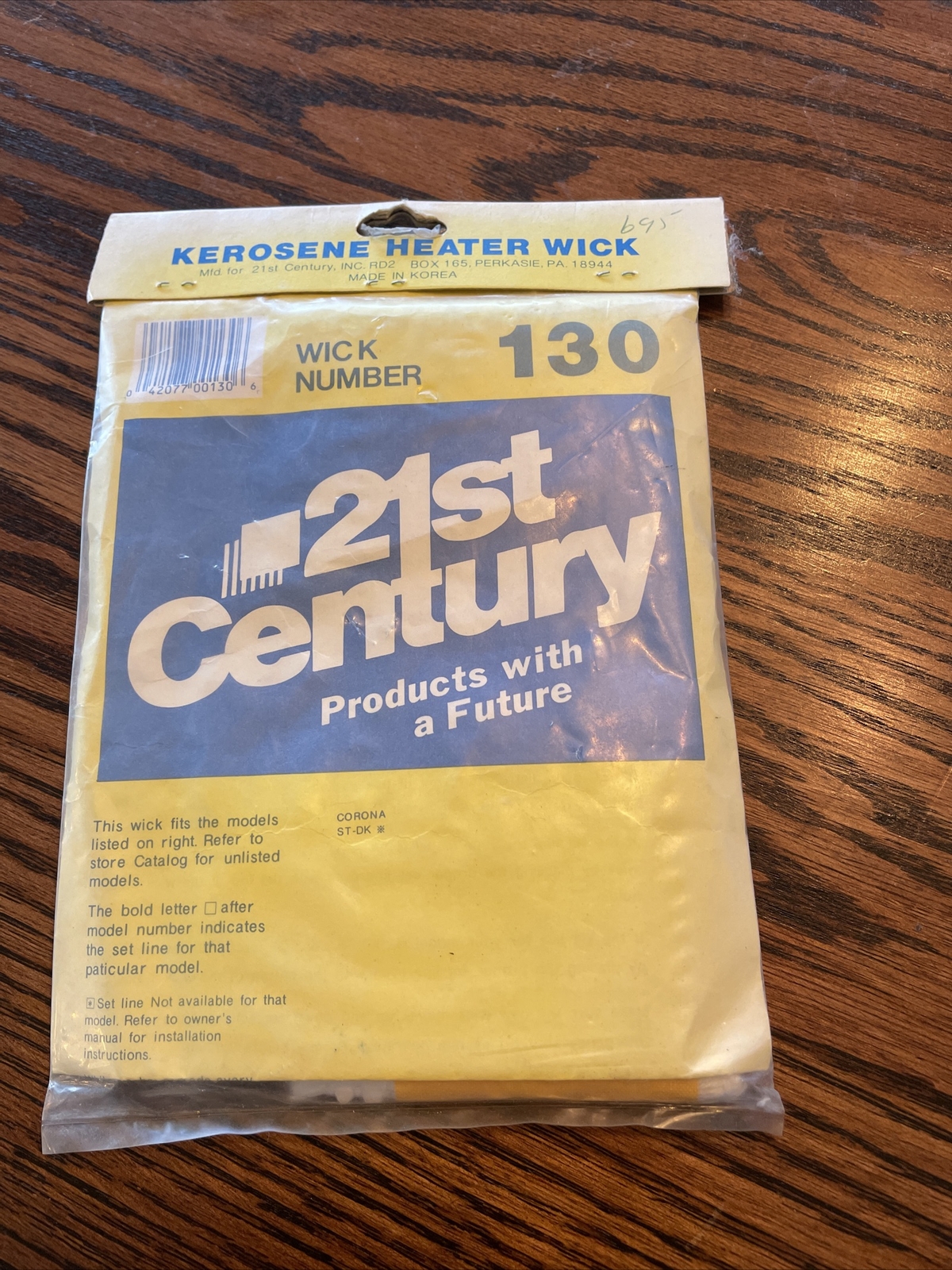 Kerosene Heater replacement Wick 21st Century Wick Number 130 NOS