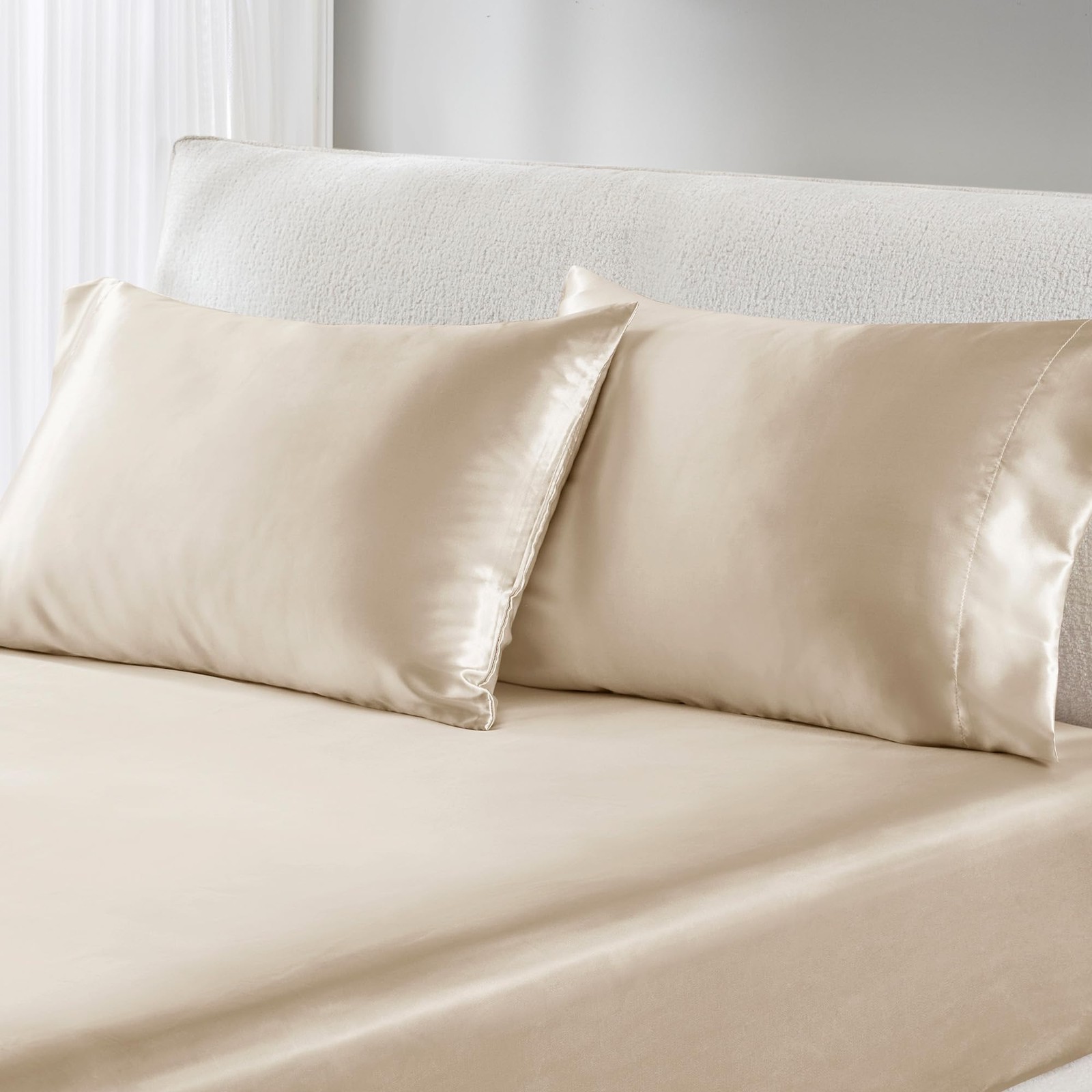 Satin King Pillowcases Set of 2 for Hair & Skin, Soft, Cool, WrinkleFree