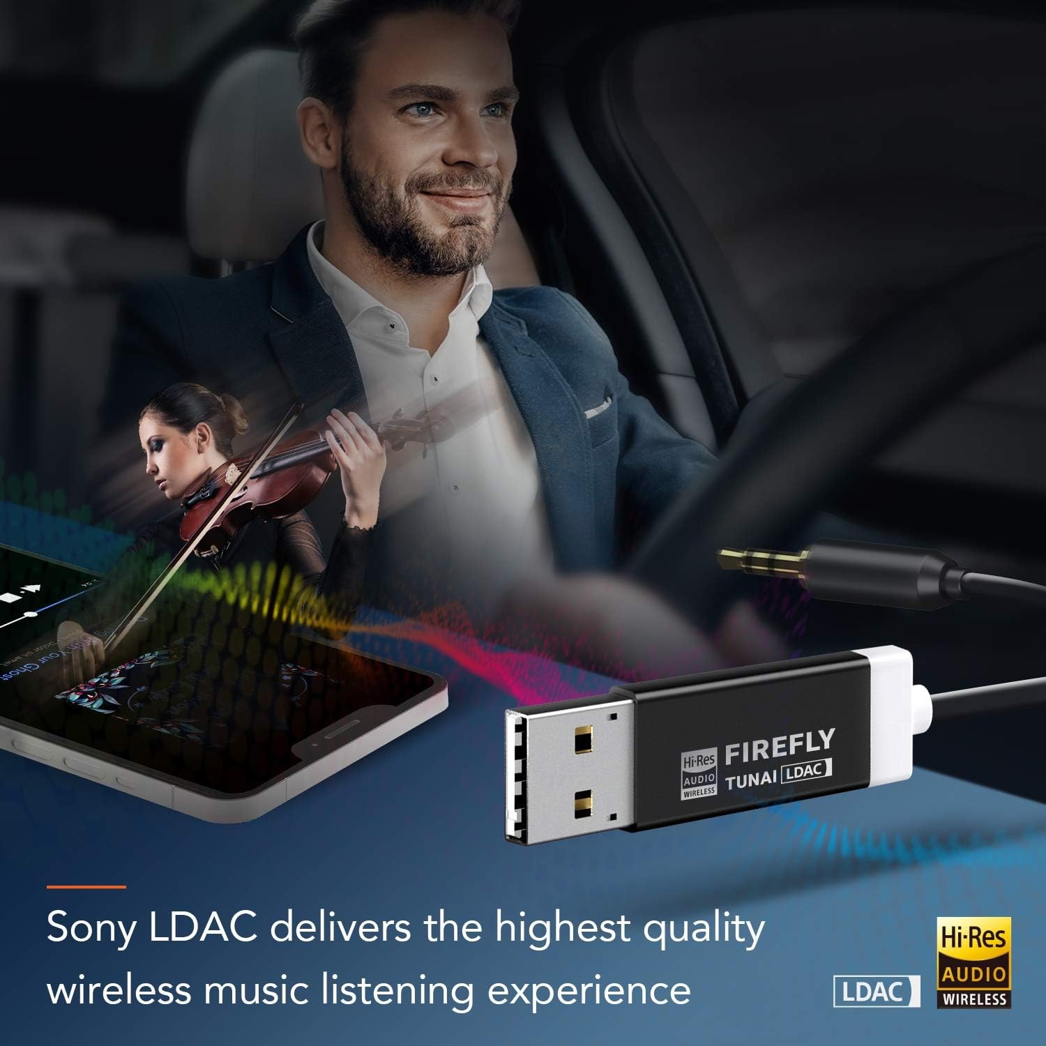 Firefly LDAC Bluetooth Receiver: High Resolution Wireless Audio Bluetooth
