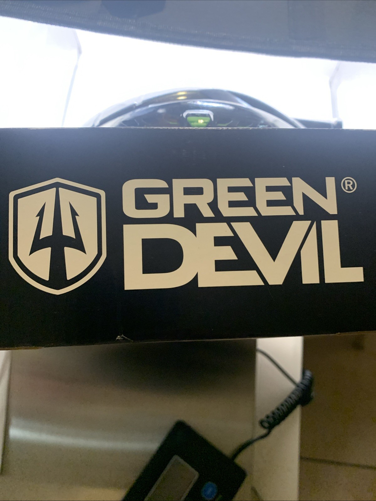 GREEN DEVIL Matrix Full Brim Hard Hat with Headlight Vented Construction Safe...