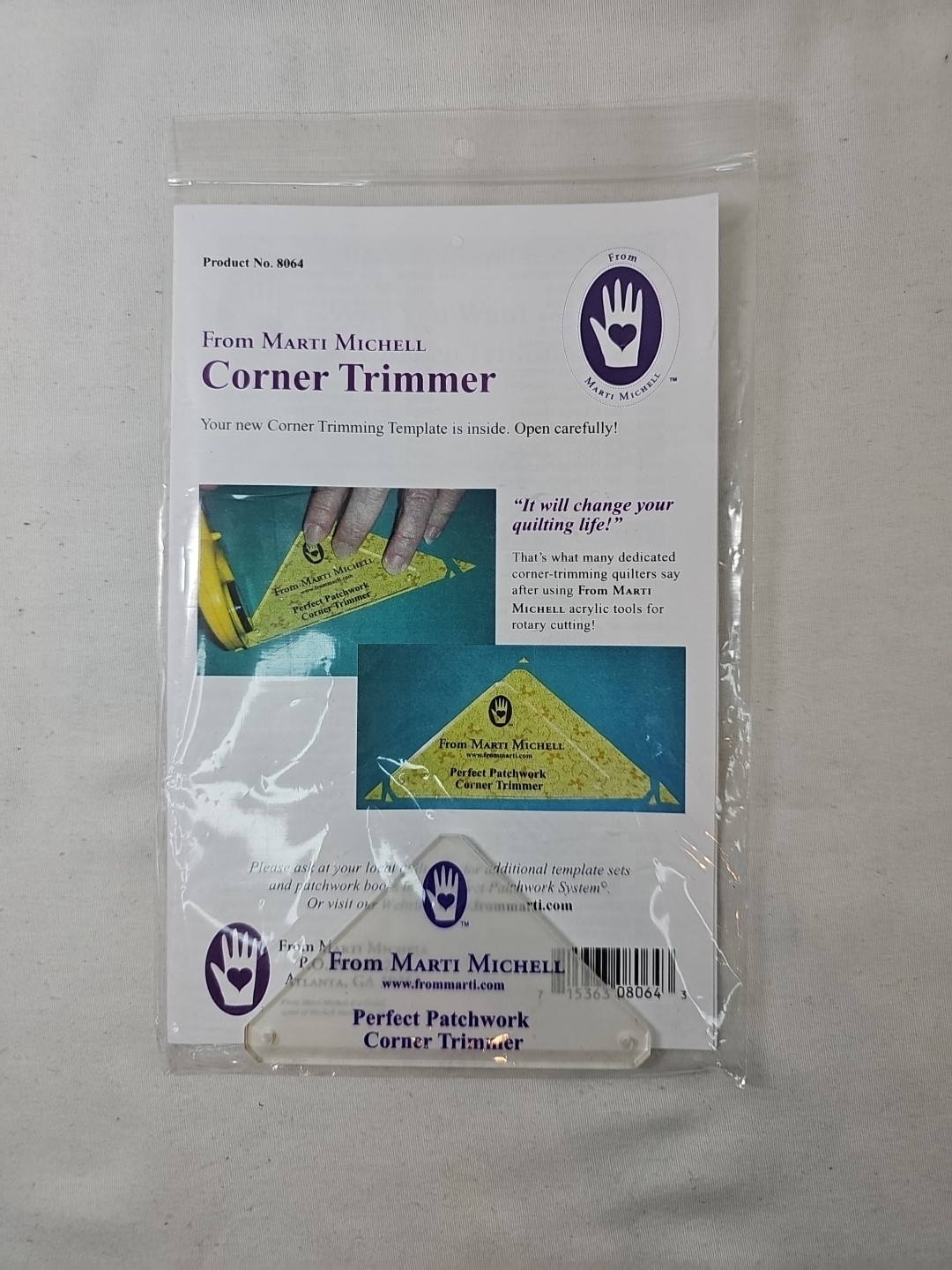 NEW MARTI MICHELL Perfect Patchwork Quilt #8064 Corner Acrylic Trimmer & Booklet