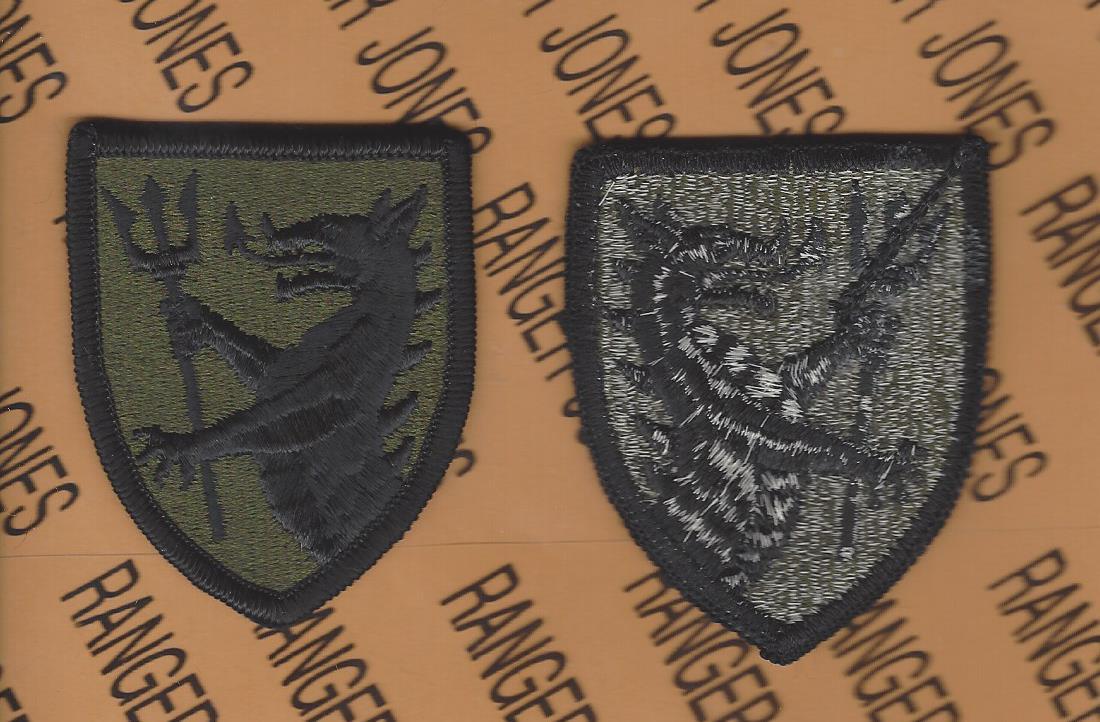 108th Armored Cavalry Regiment ACR OD Green & Black BDU 2.75" patch m/e