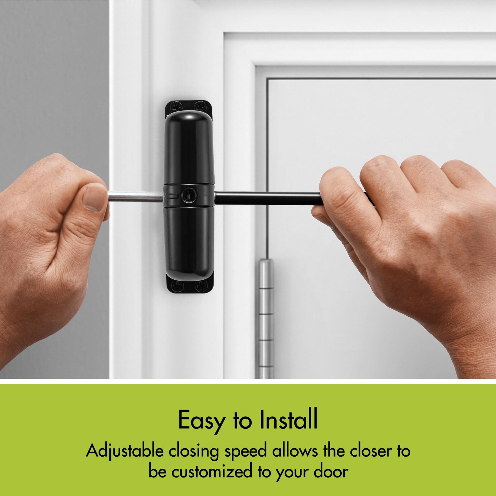 - Automatic Spring Door Closer for Interior Doors, Child & Pet Safe, Stops Do...