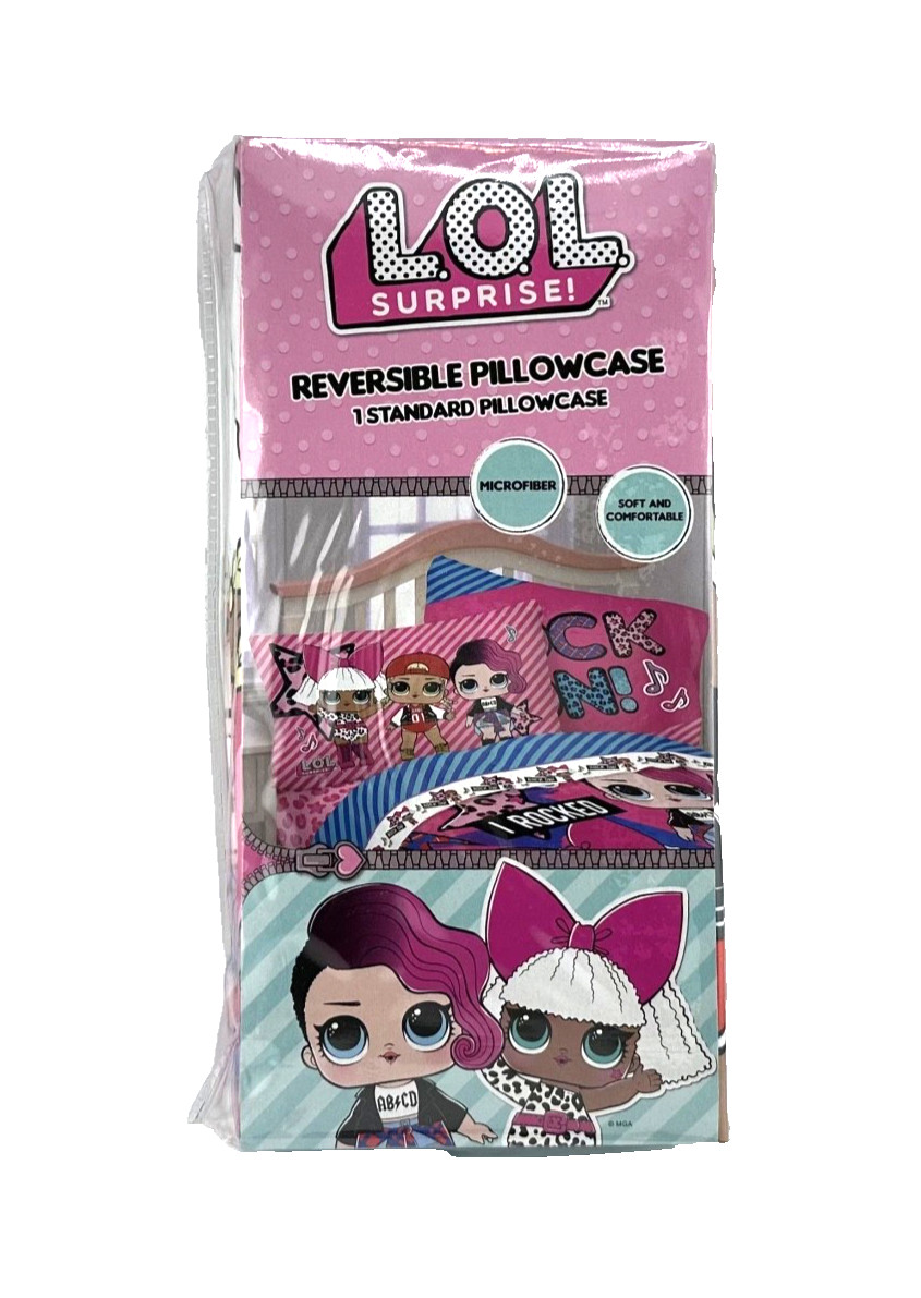 Franco Kids L.O.L. Surprise! Reversible Standard Pillowcase, 20 in x 30 in