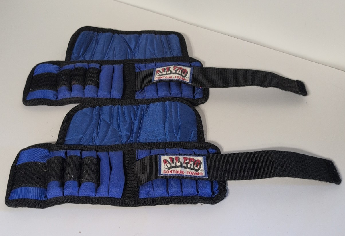 ALL PRO CONTOUR Foam  1.5 lbs Each Adjustable Ankle Weights Pair 3 lbs Total
