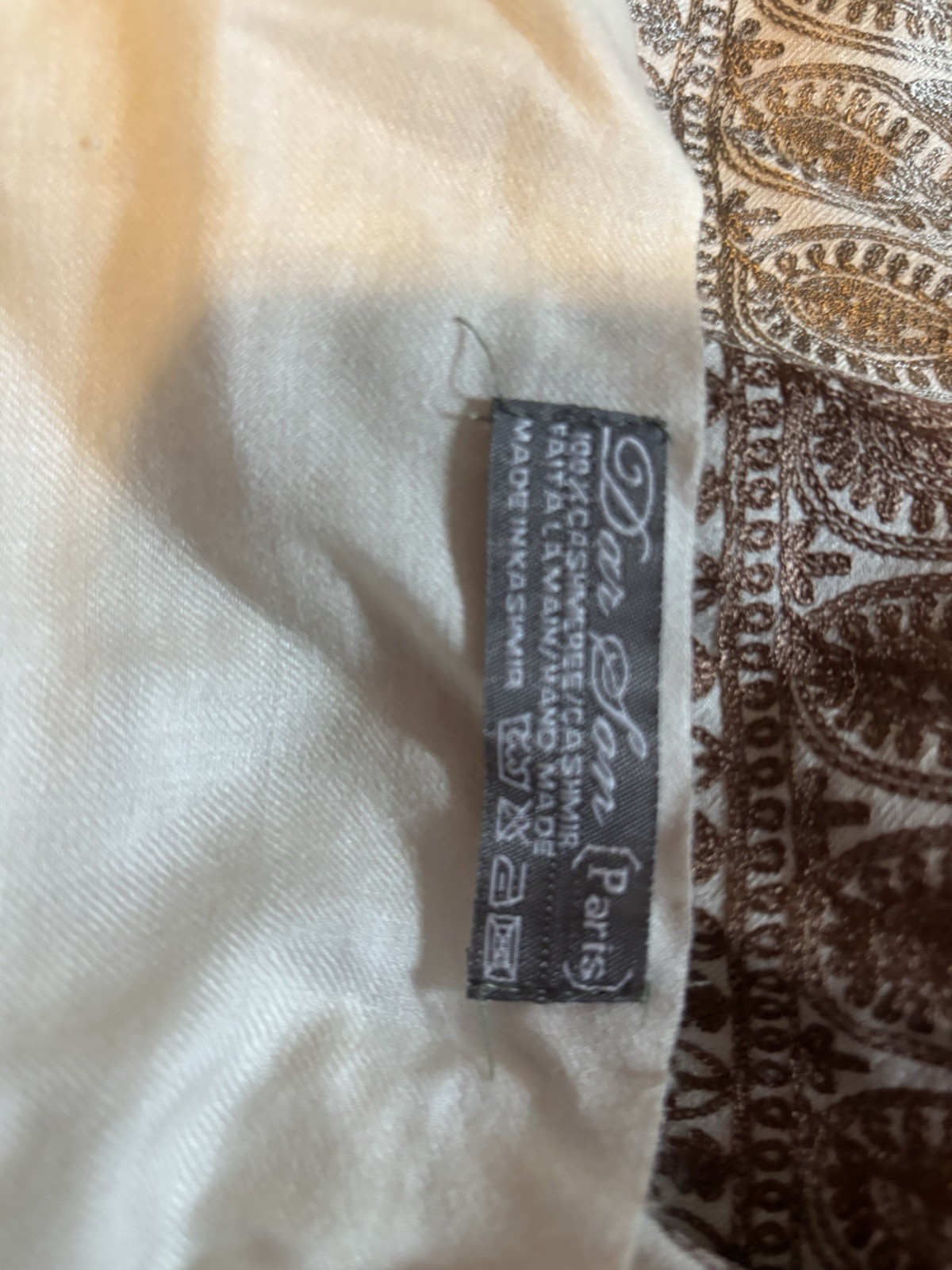 Hand Embroidered Pashmina Cashmere Scarf