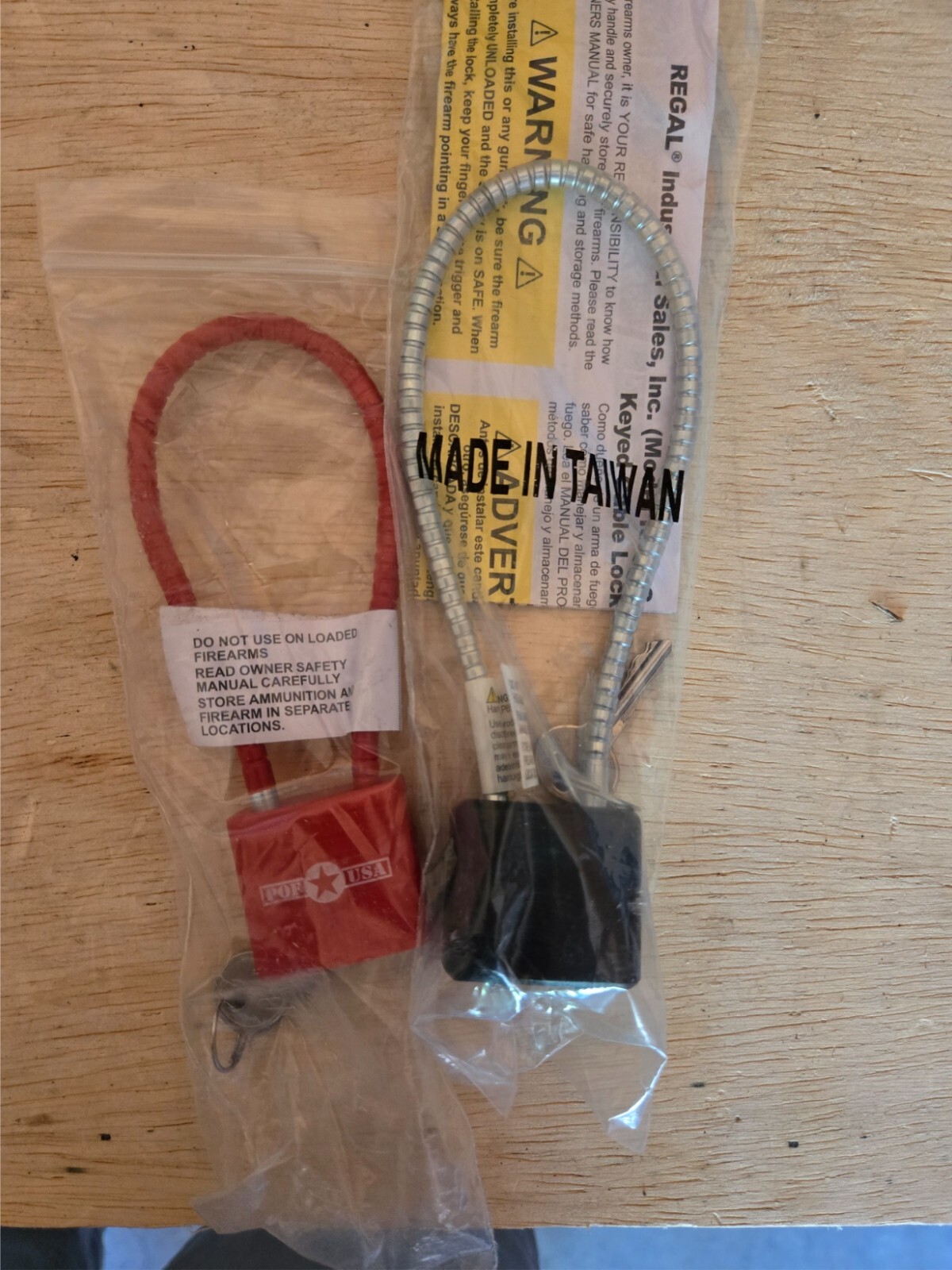 Firearm Gun Safety Cable Lock Brand New 2 Locks
