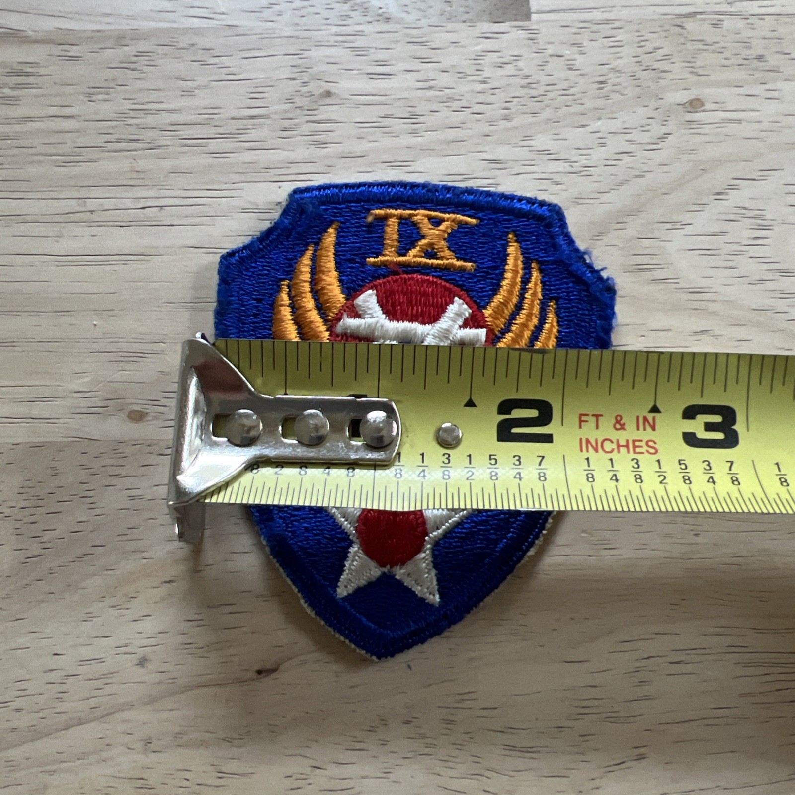 WW2 US Army Air Force 9th Engineer Command Cut Edge SSI Patch AAF No Glow