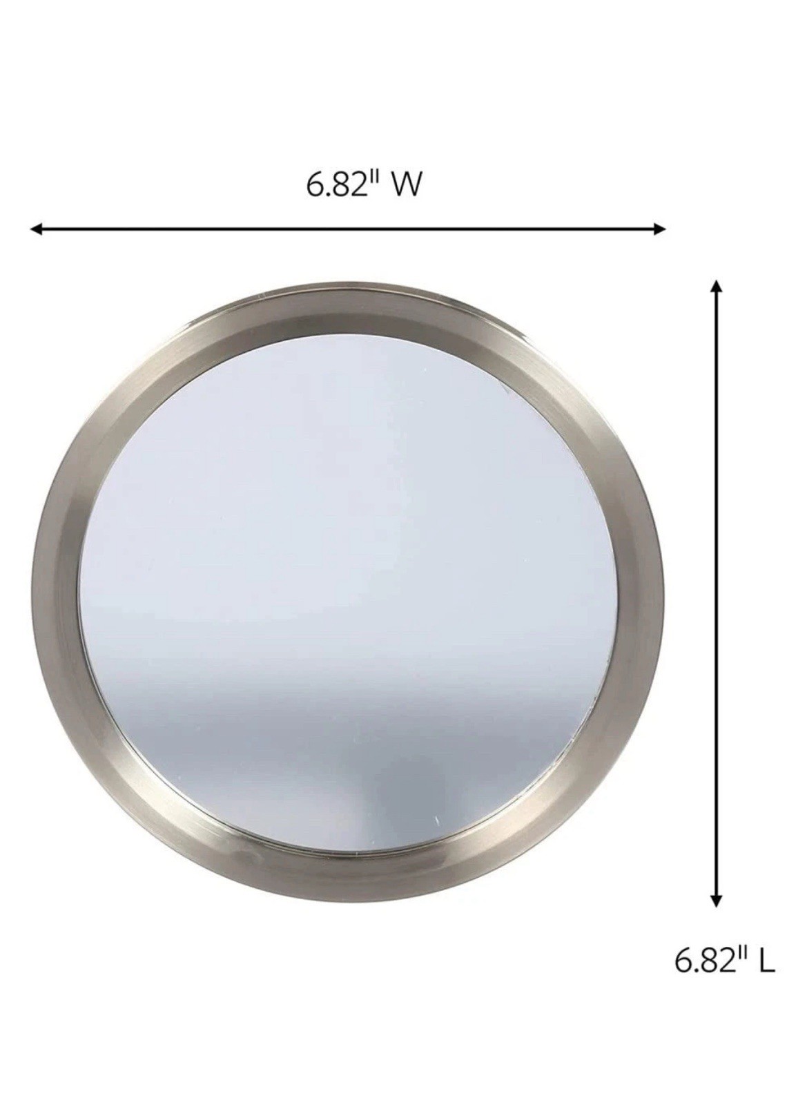 Command Bath Mirror Wall Mount Satin Nickel 68x68 Shaving Accessory 1 Pack