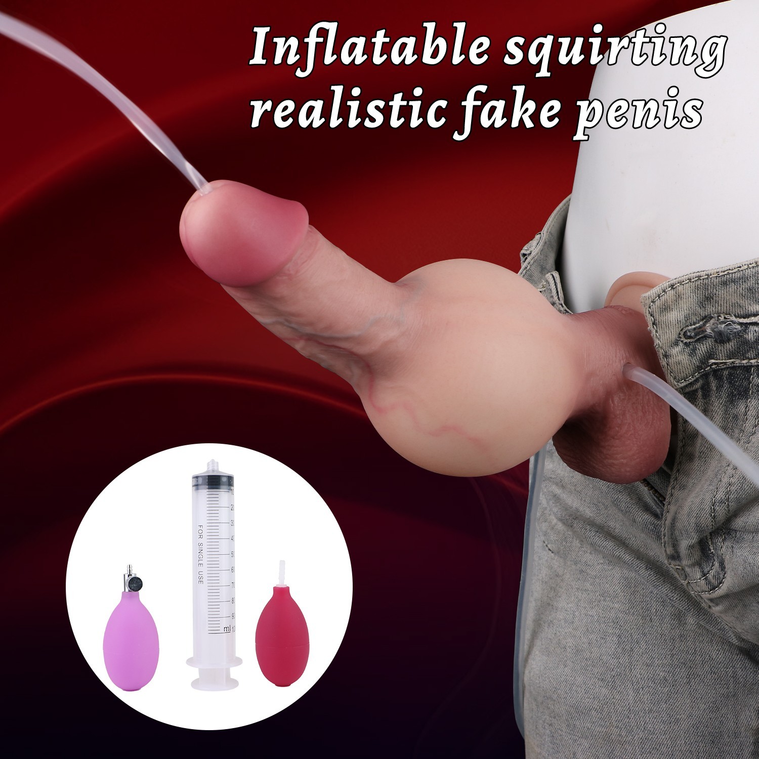 Realistic Squirting Ejaculating Dildo Suction Cup Penis Anal for Women Sex Toys