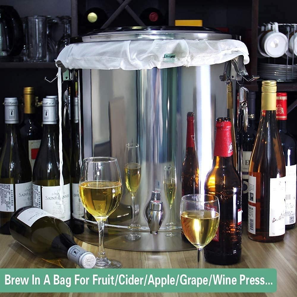 Extra Large Reusable Brew Bags 250 Micron for Cider Wine Press Straining (2