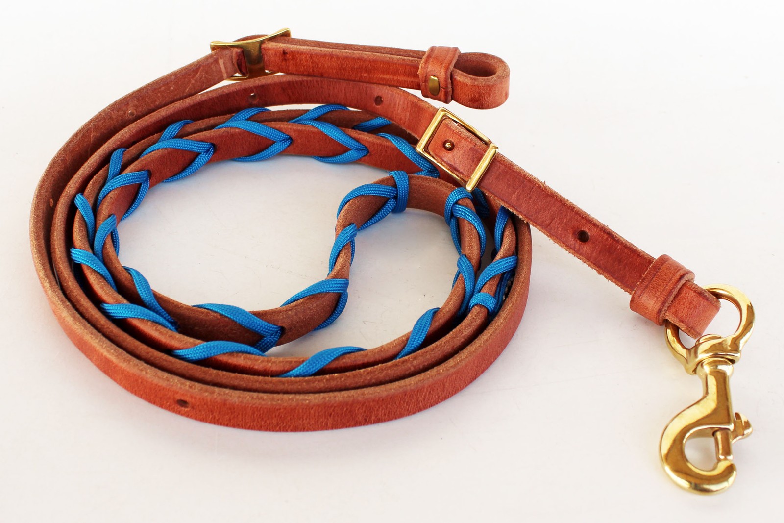 Horse Challenger Made In USA Hermann Oak Leather Paracord Western Reins 975H513